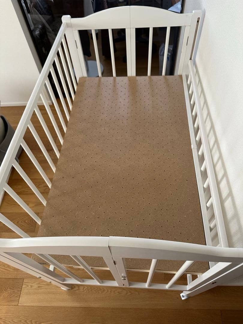 石崎家具ベビーベッド ワンタッチハイベッド パル ホワイト