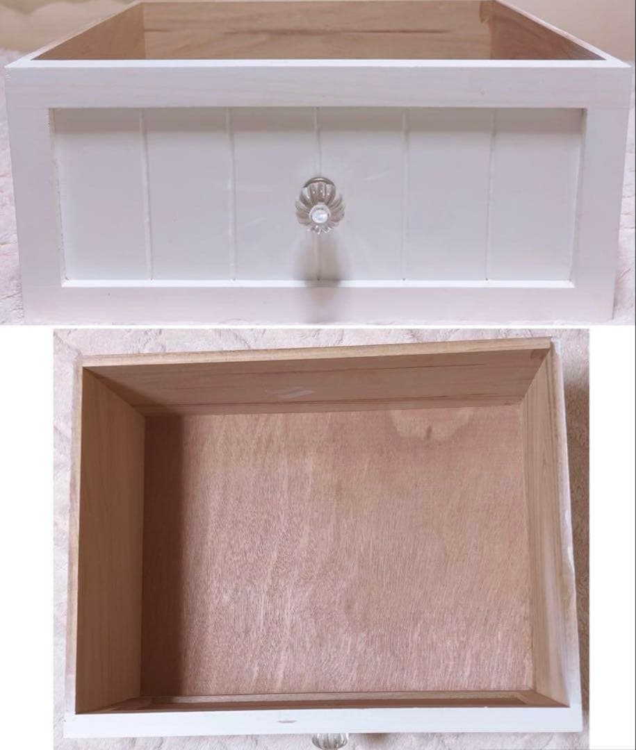 ♡SALE♡ シャビー調 チェスト5段 衣類収納 ホワイト アンティーク風