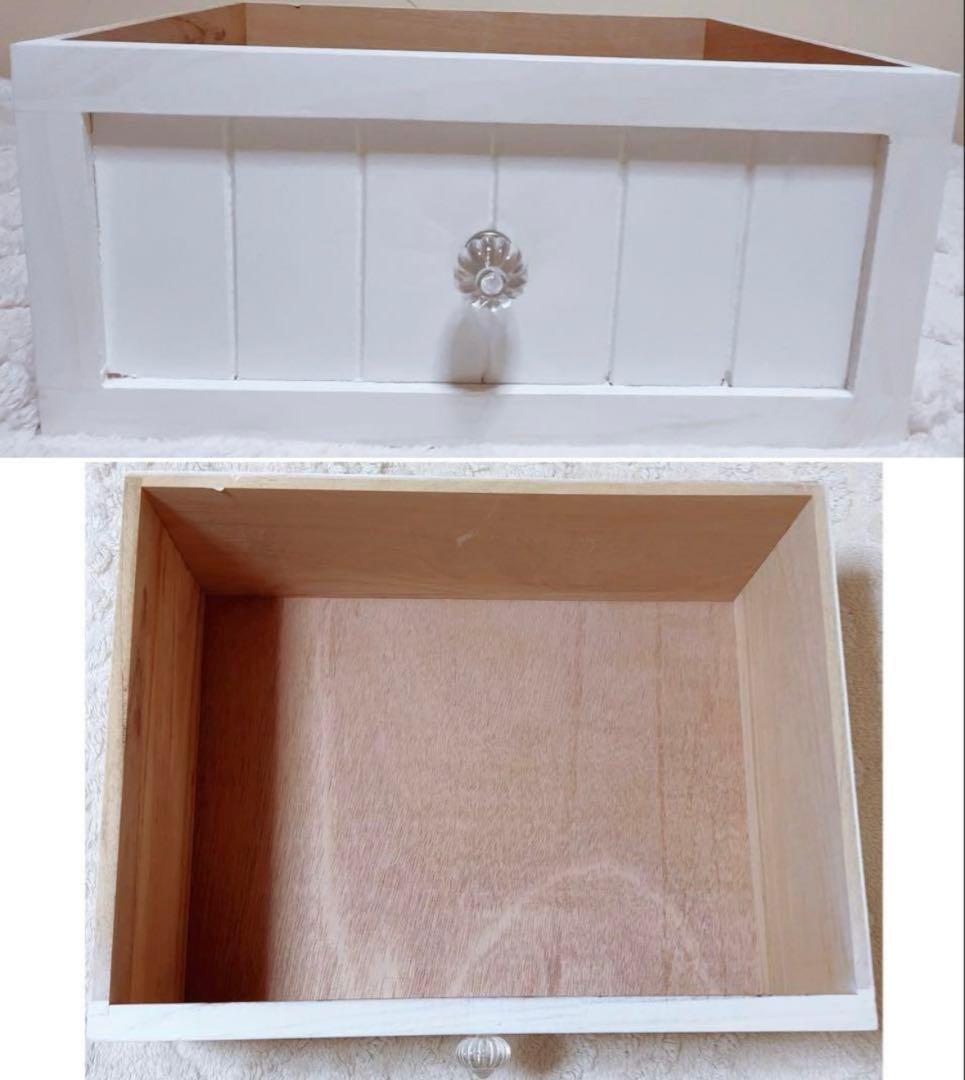 ♡SALE♡ シャビー調 チェスト5段 衣類収納 ホワイト アンティーク風