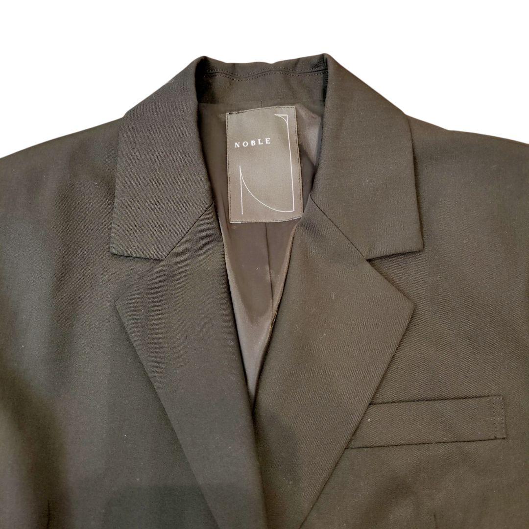 【タグ付・新品級】NOBLE ロングテーラードジャケット ブラック 36 日本製
