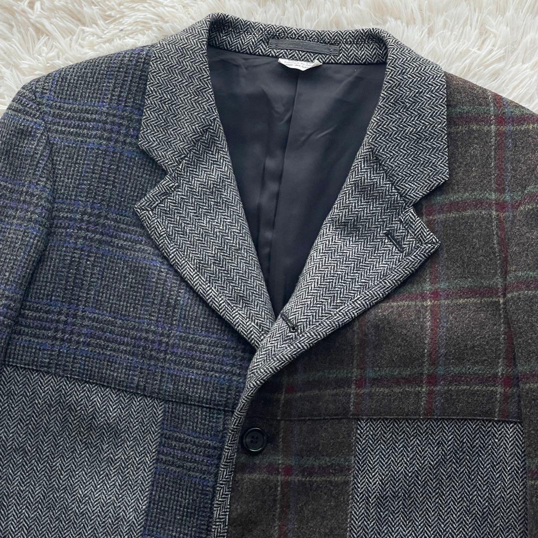 美品 コムデギャルソン 21AW ウールツイードパッチワークジャケット