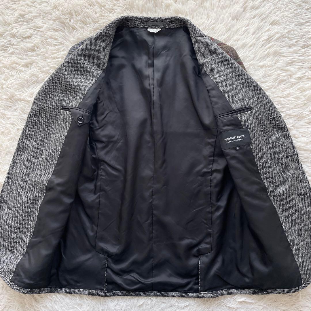 美品 コムデギャルソン 21AW ウールツイードパッチワークジャケット