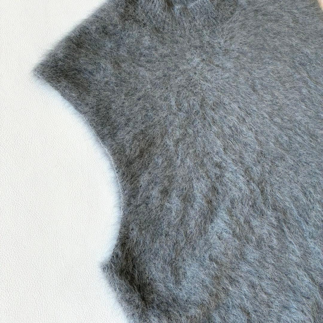 未使用✨OHGA　オーガ　FOX KNIT VEST　カシミヤ　グレー　ふわふわ