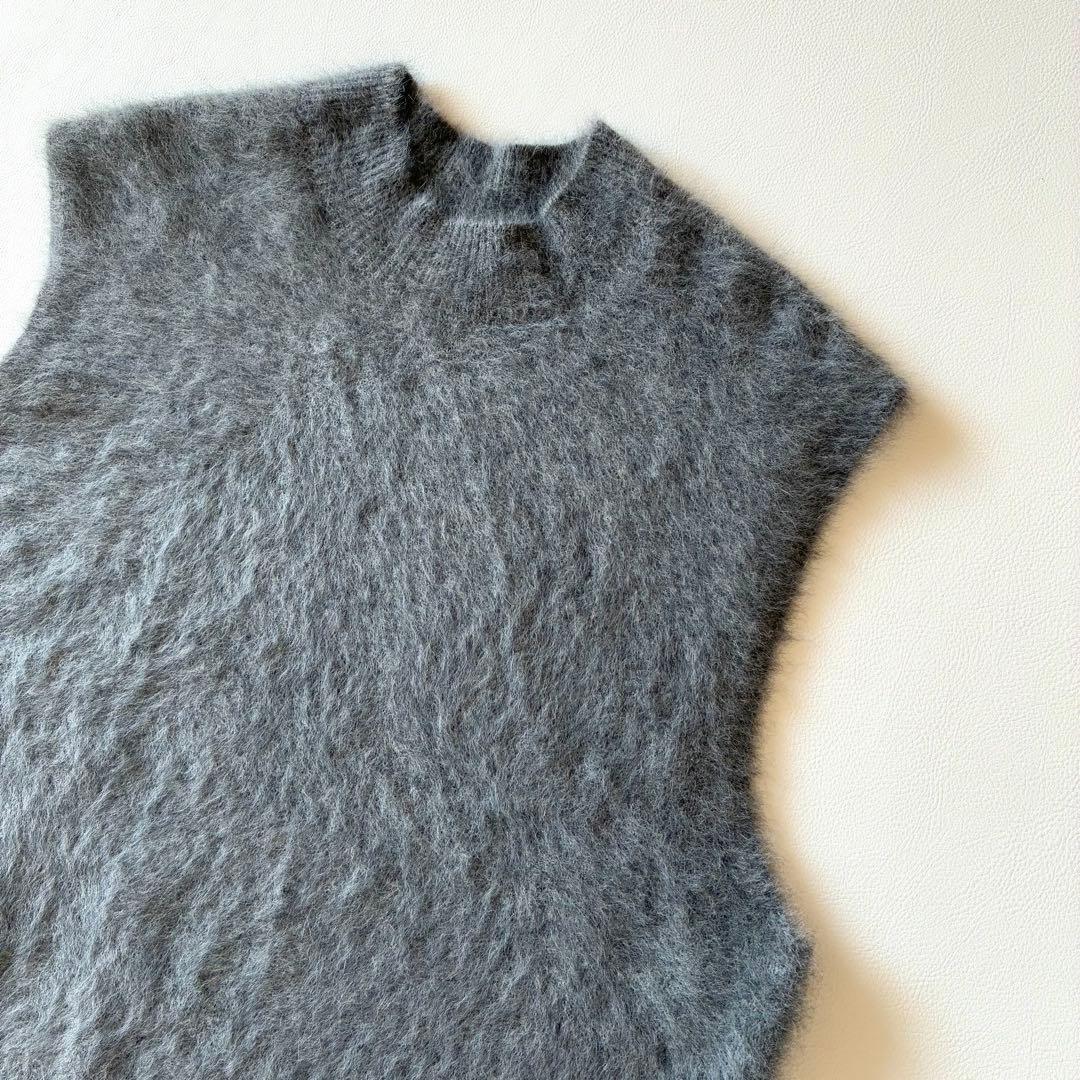 未使用✨OHGA　オーガ　FOX KNIT VEST　カシミヤ　グレー　ふわふわ