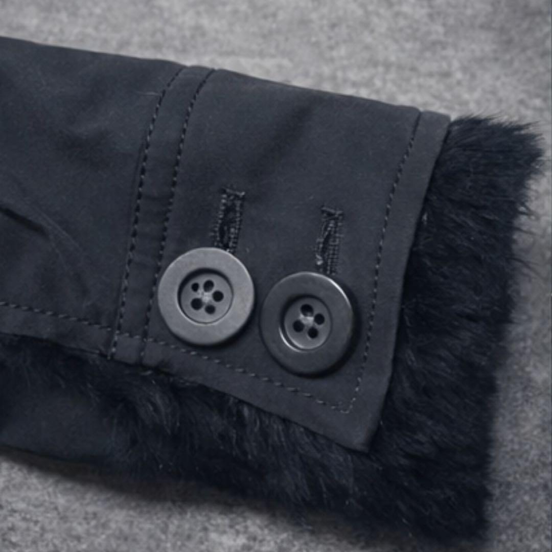 y2k ラビットファー ベルトジャケット opium系 ダークコア NANA