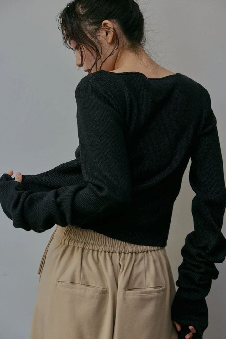 andequal ドッキングリブニット チャコール 未開封 新品