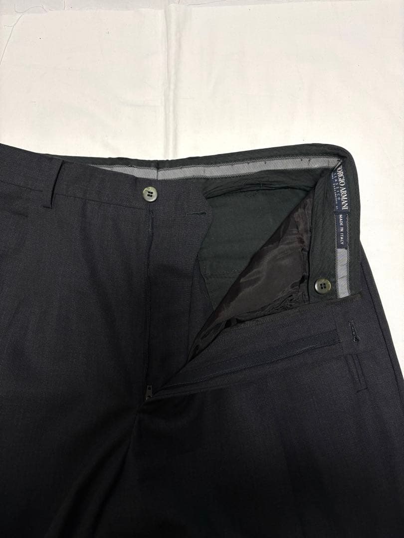 パンツ 90s giorgio armani wide slacks (46)black