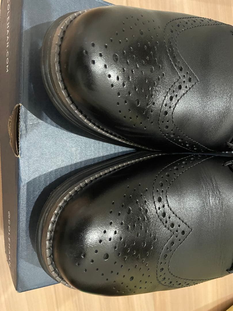 【美品】コールハーンCOLE HAAN ブラック ドレスシューズウィングチップ