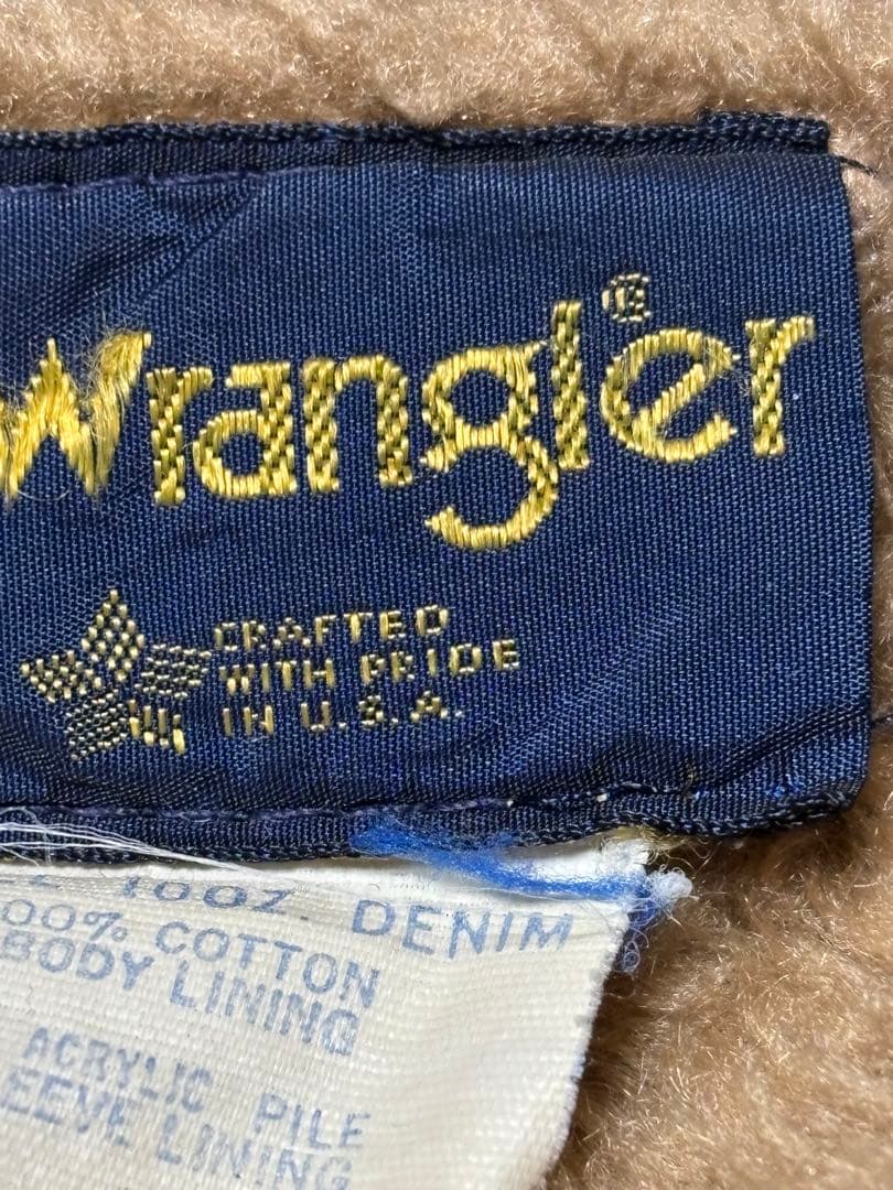 USA製Wrangler 70〜80's裏ボア/襟コーデュロイ デニムジャケット