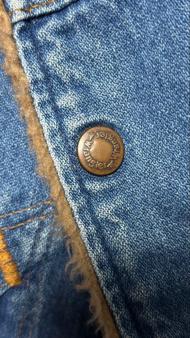 USA製Wrangler 70〜80's裏ボア/襟コーデュロイ デニムジャケット