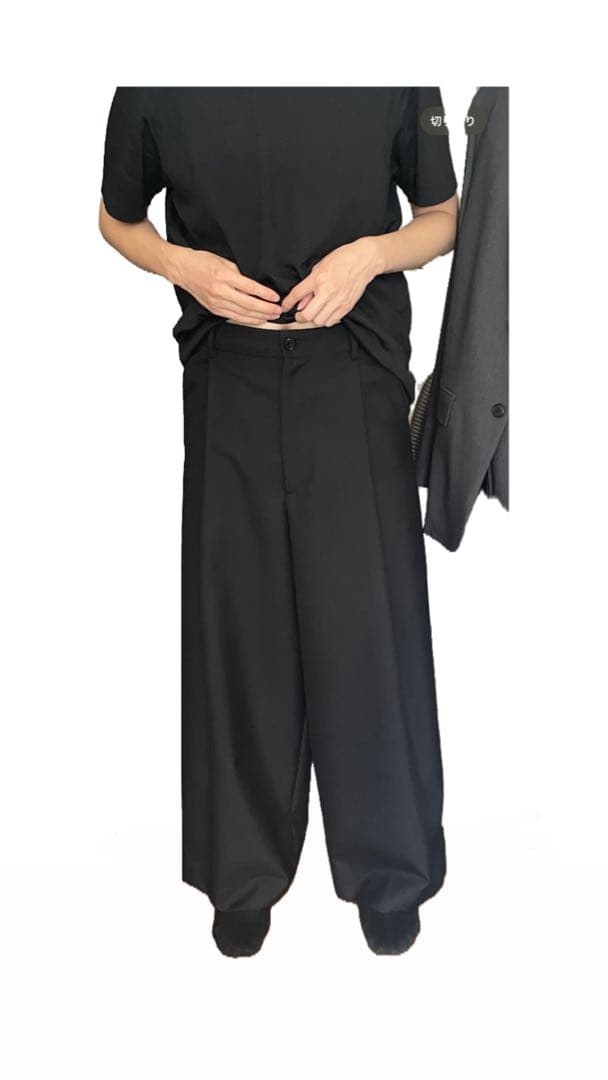 DRIES VAN NOTEN タックワイドスラックス