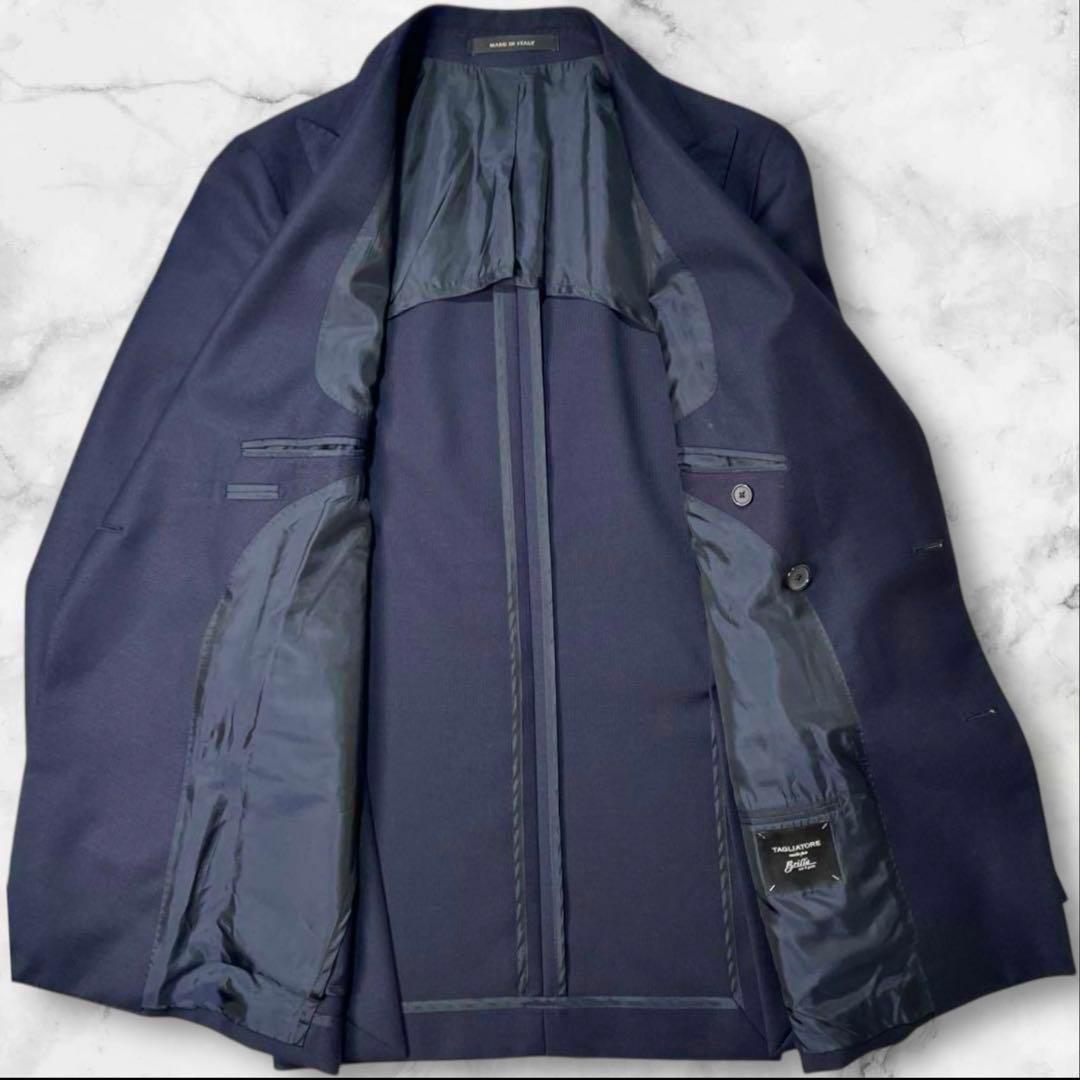 タリアトーレ⭐️ブリッラ別注⭐️46⭐️ネイビーダブルブレザー　ホップサック金ボタン