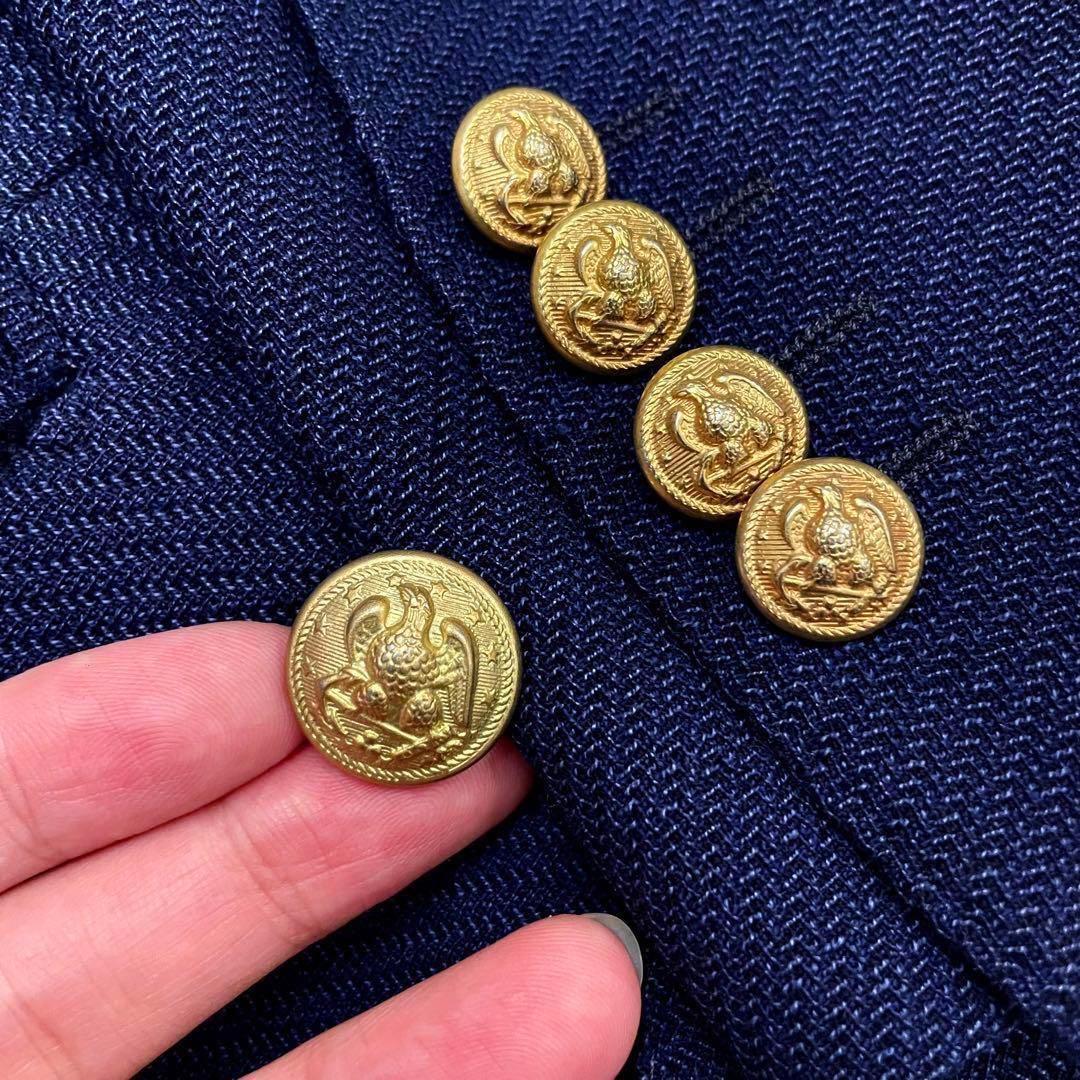 タリアトーレ⭐️ブリッラ別注⭐️46⭐️ネイビーダブルブレザー　ホップサック金ボタン