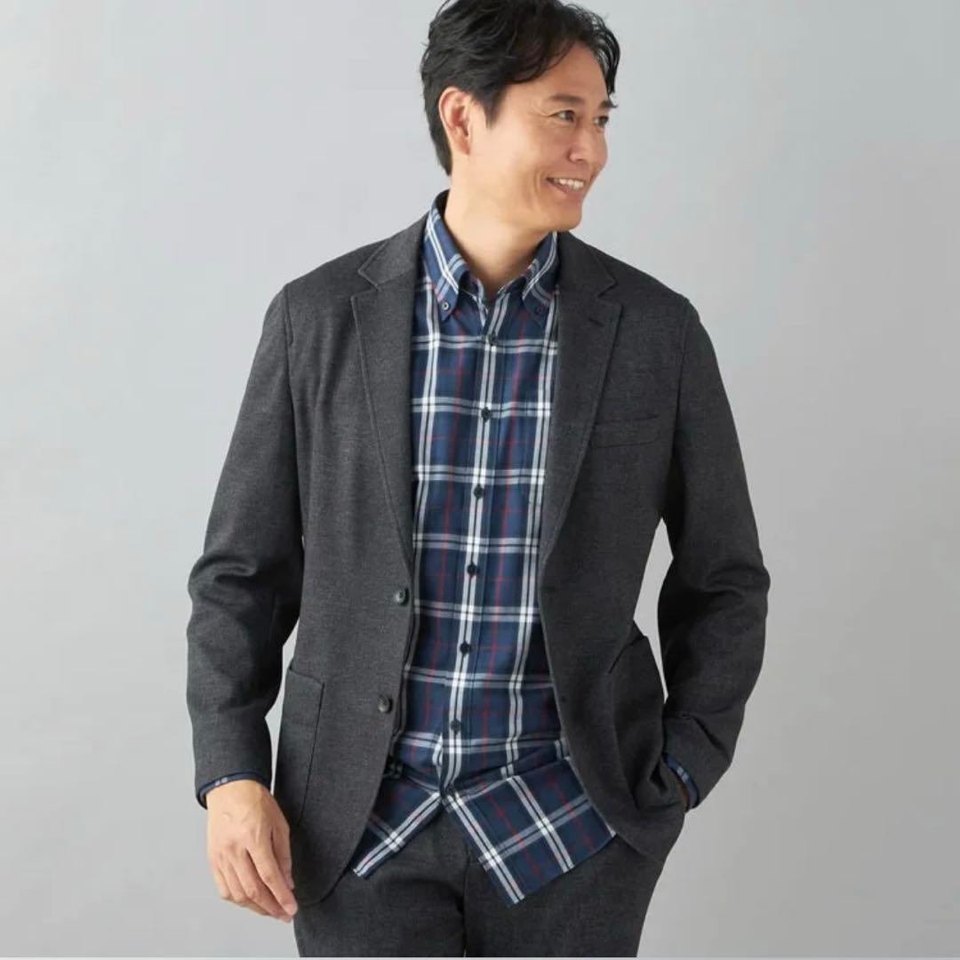 AOKI【未使用タグ付】洗える♪プリントジャージパジャマスーツセット　ネイビーS