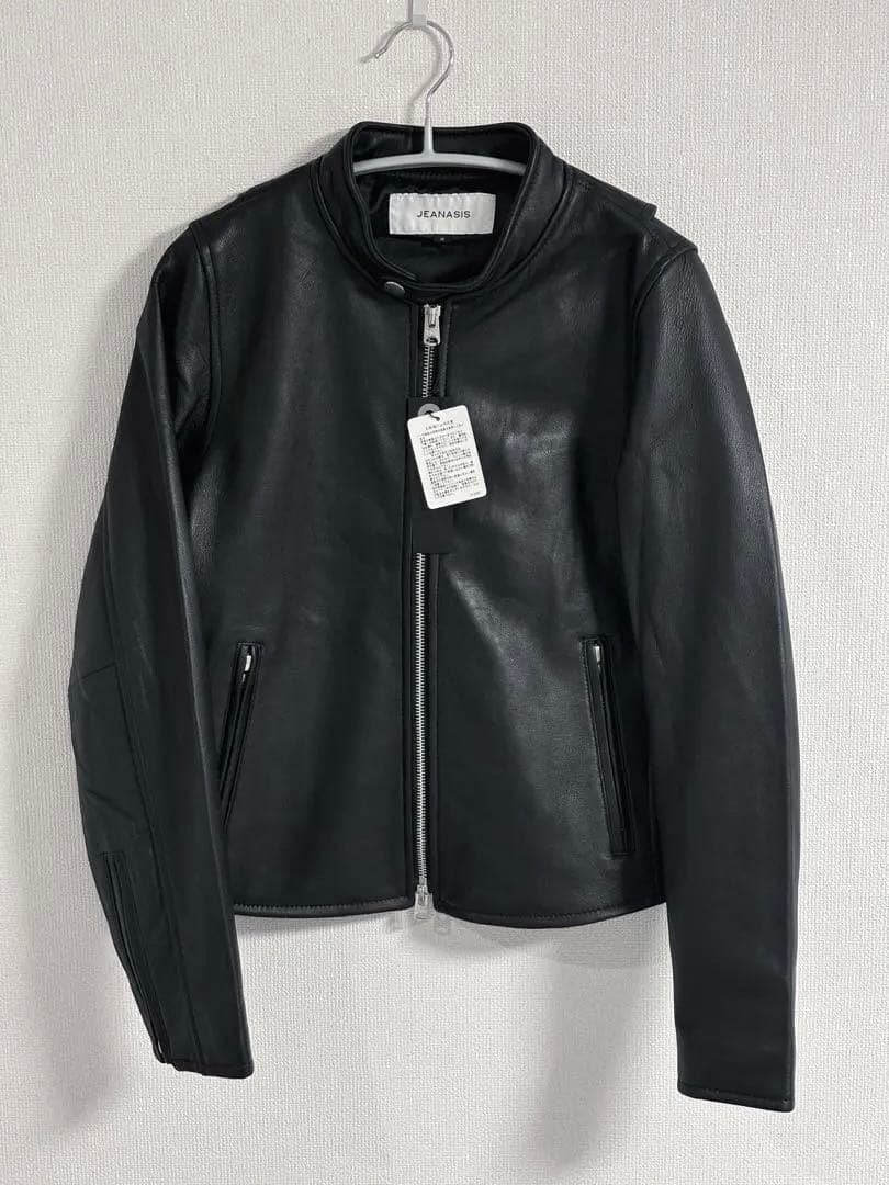 【新品:未使用】羊革 JEANASIS シングルレザーライダース 黒