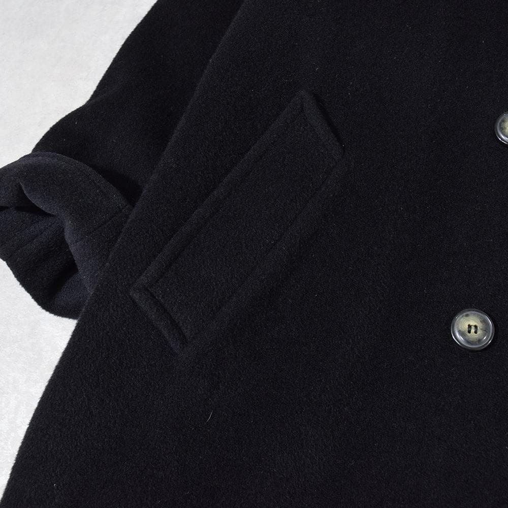 イタリア製 Max Mara マリナリナルディ カシミヤ混 ベルテッドコート 黒