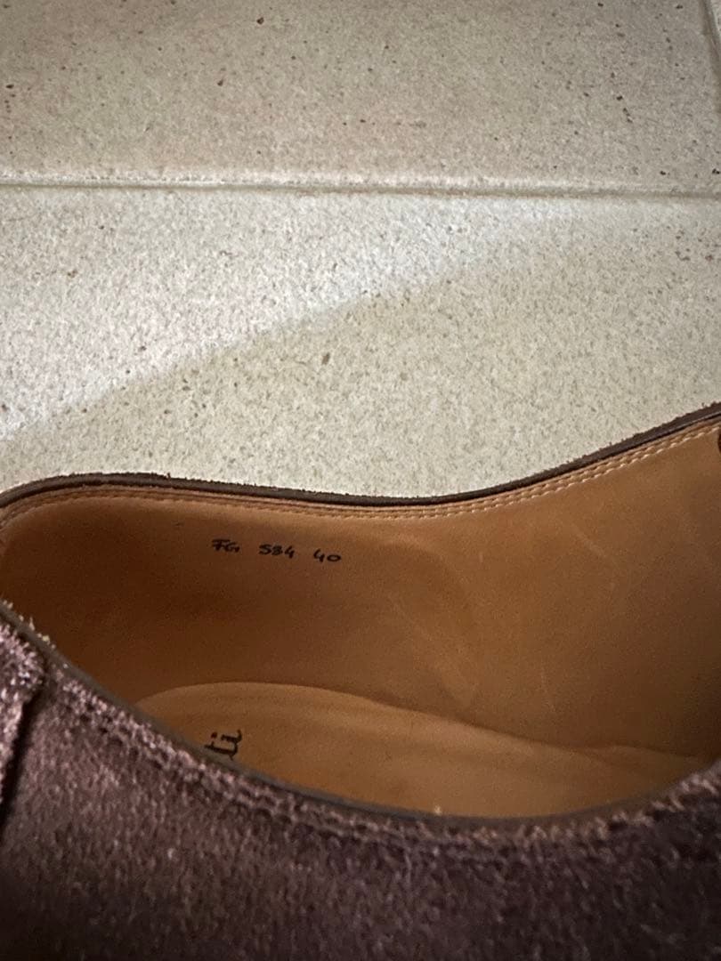 【美品】F.LLI Giacometti ジャコメッティ モカシン スウェード