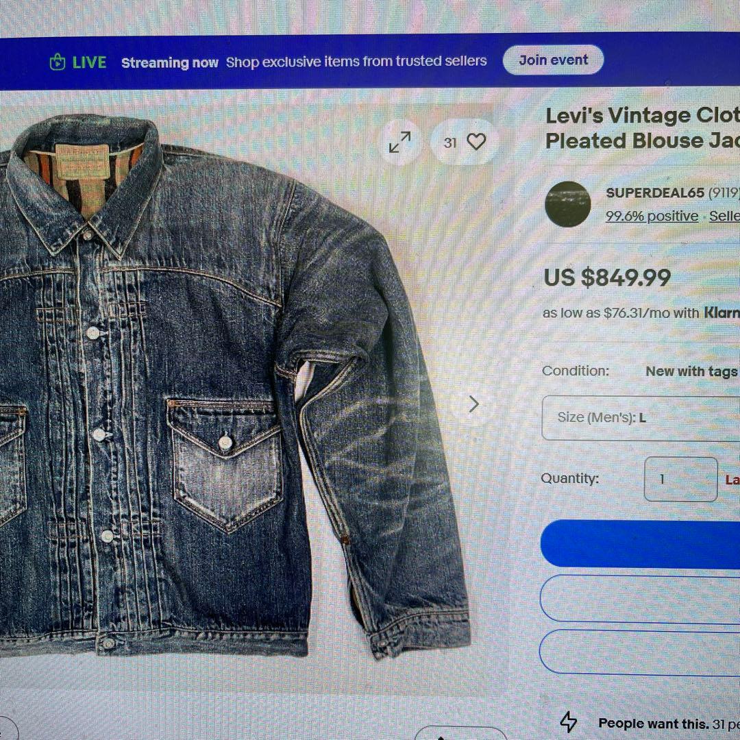 LVC Levis ヴィンテージクローズ 1897 プリーツブラウスジャケット