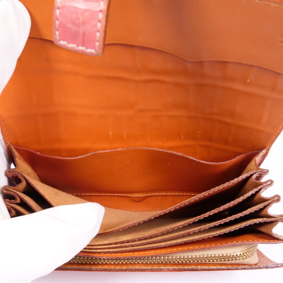 希少美品✨フェリージ 長財布 3005 コロコロ クロコ型押し レザー ピンク