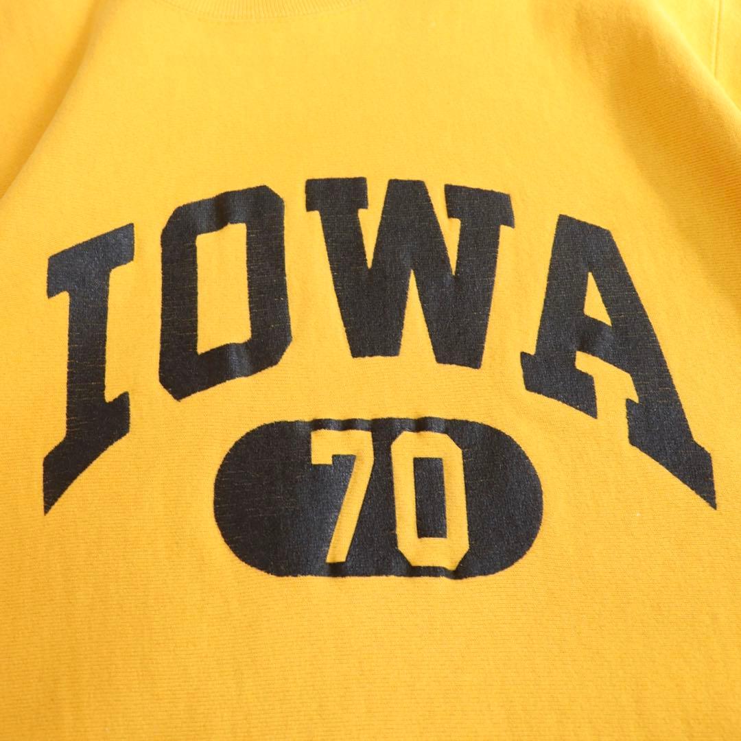 スペシャル 80sトリコタグ チャンピオン リバースウィーブ イエロー IOWA
