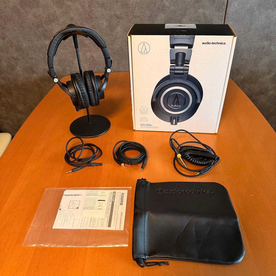 【美品】Audio-Technica ATH-M50x 密閉型モニターヘッドホン
