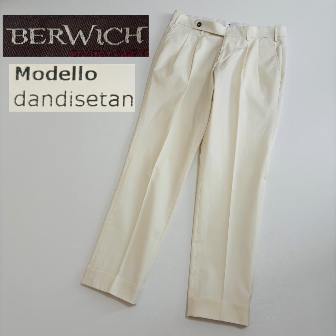 別注 ベルウィッチ スラックス dandisetan イタリア L オフホワイト