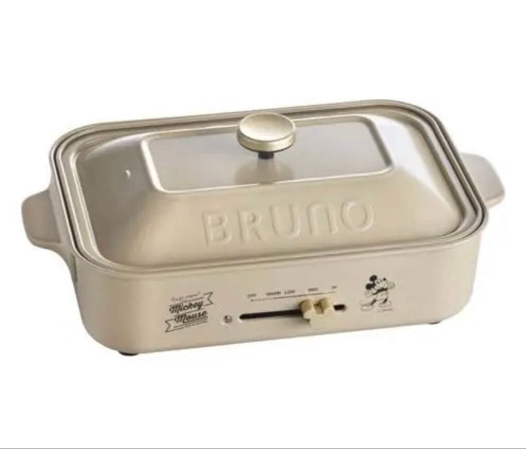【新品】BRUNO DISNEYコンパクトホットプレート（ベージュ）ミッキー
