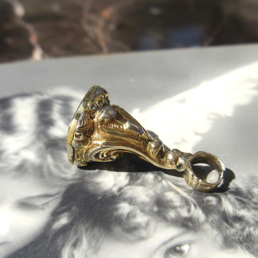 HOPE✵彡英国アンティーク ෆ ̖́-*シトリン☆:゜フォブシール♱:・✧*: