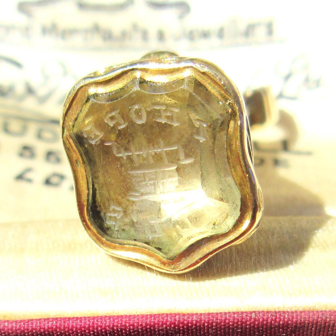 HOPE✵彡英国アンティーク ෆ ̖́-*シトリン☆:゜フォブシール♱:・✧*: