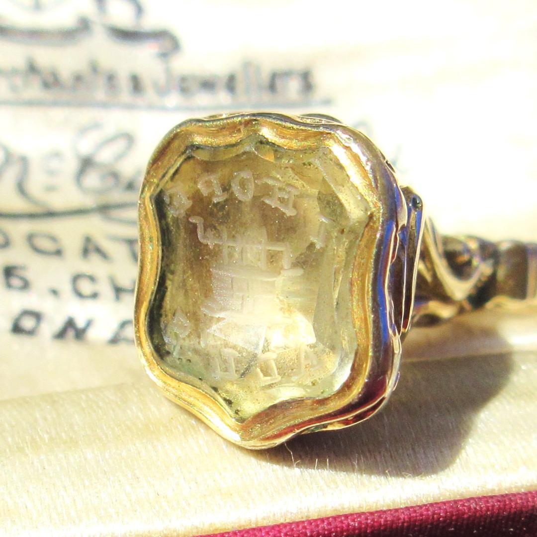 HOPE✵彡英国アンティーク ෆ ̖́-*シトリン☆:゜フォブシール♱:・✧*: