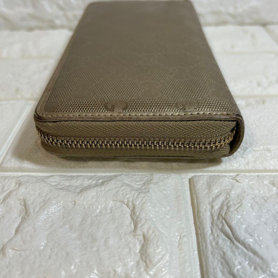 GUCCI インプリメ　ラウンドファスナー 長財布　GG柄