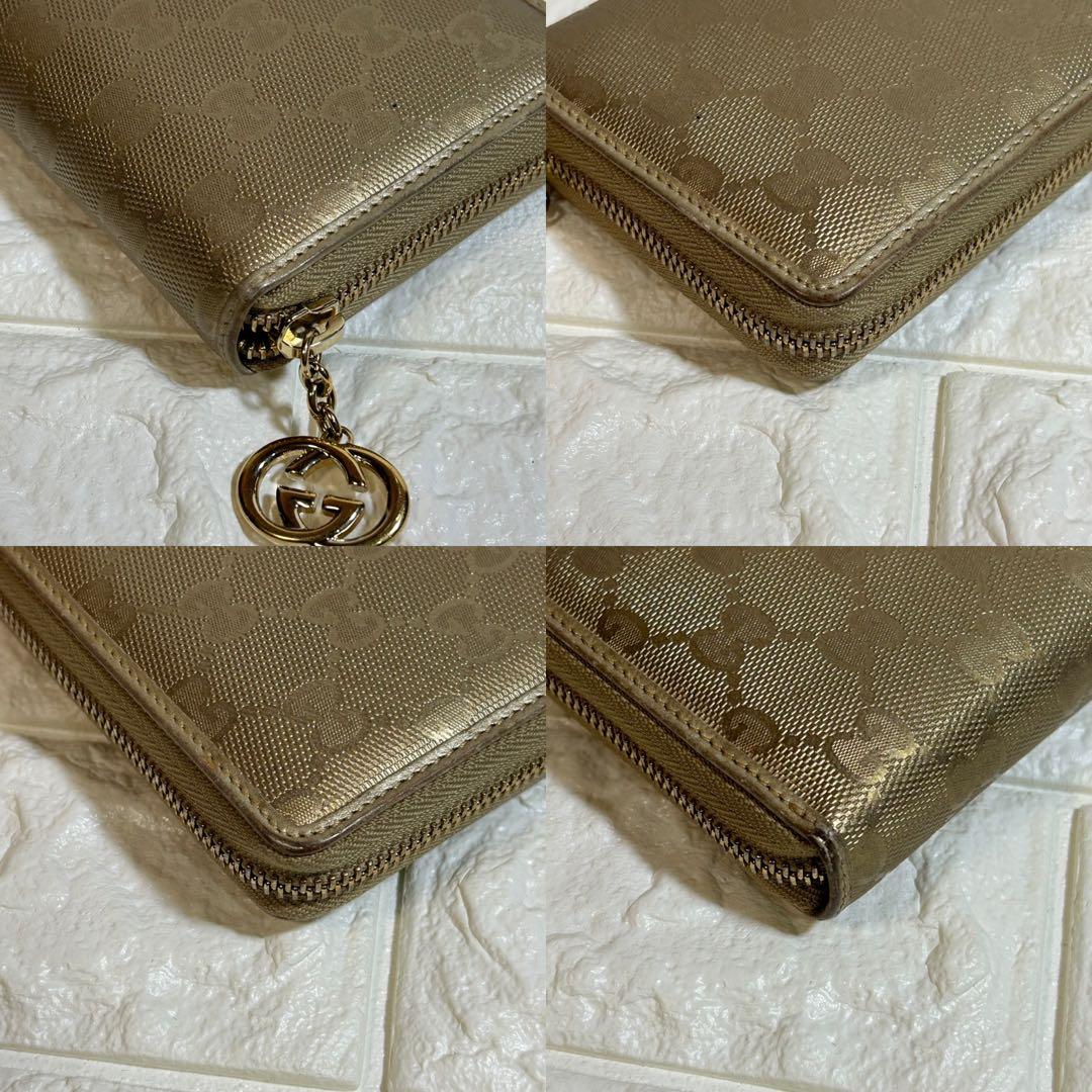 GUCCI インプリメ　ラウンドファスナー 長財布　GG柄