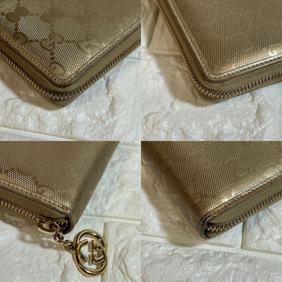 GUCCI インプリメ　ラウンドファスナー 長財布　GG柄