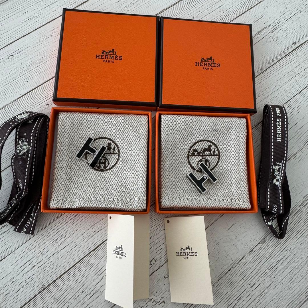 エルメスHERMES Habascule 2個セット H アクセサリー 新品