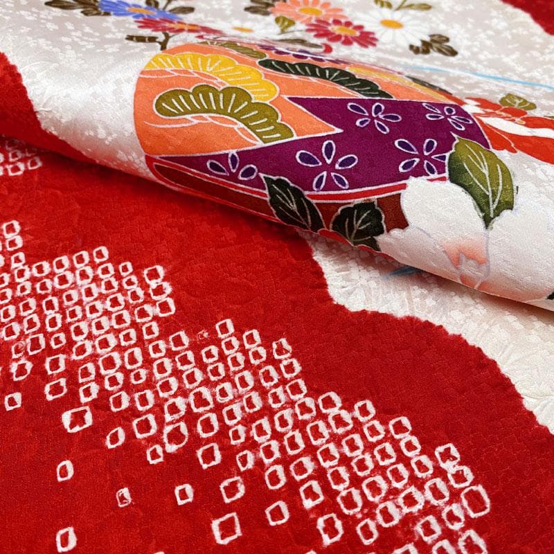 512ax19◎お宮参り 女児 祝い着 着物 産着 七五三にも 長襦袢付◎美品