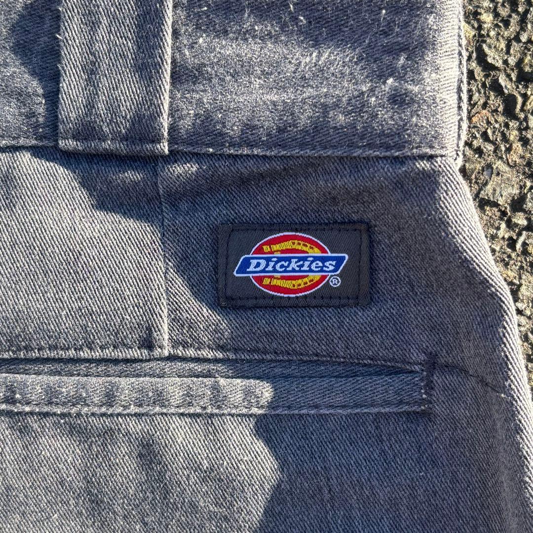 90s usa製 Dickies チノパン チャコールグレー ワイド 鬼フェード