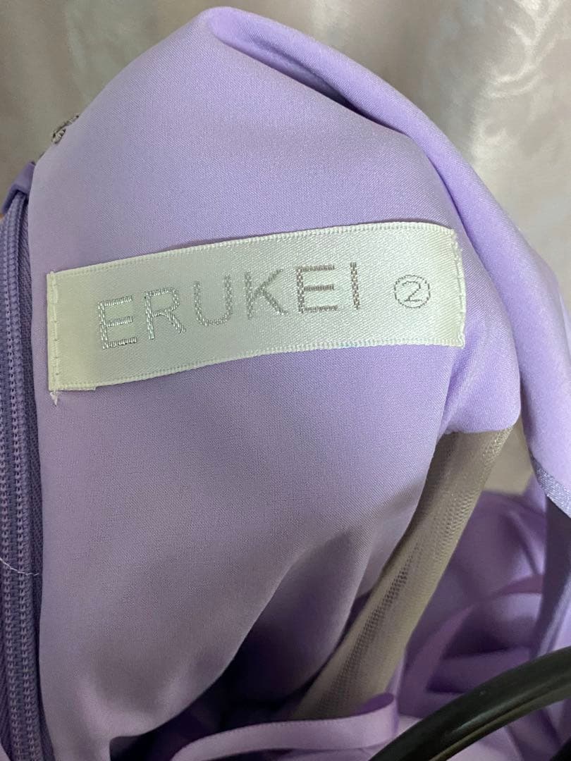 ERUKEI サテンロングドレス　ラベンダー　ginza couture