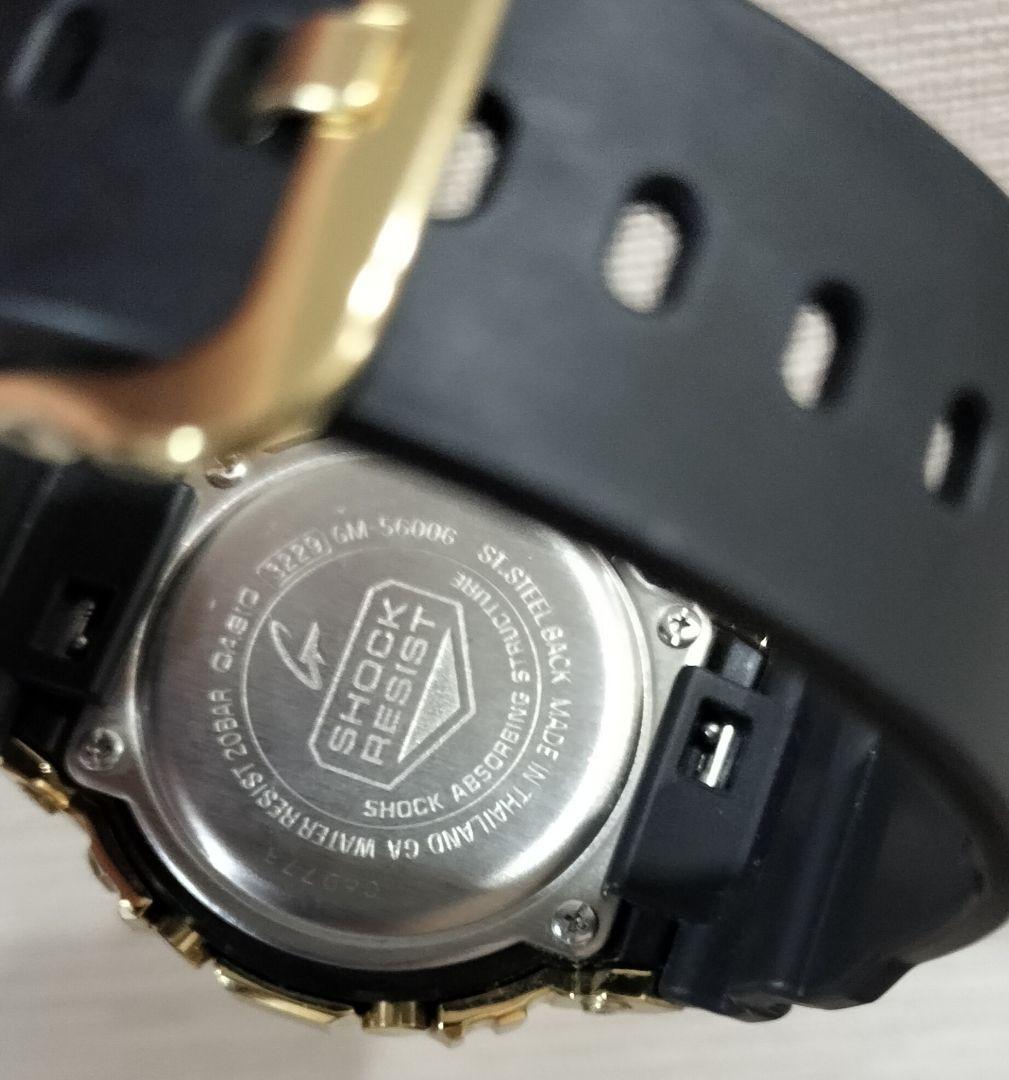 中古美品 G-SHOCK GM-5600G-9JF ゴールドメタル ラバー