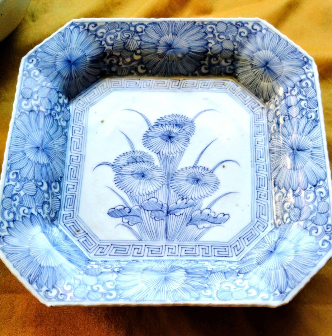 古伊万里の皿　3種類セット　骨董品　アンティーク　大皿　盛り皿　染付