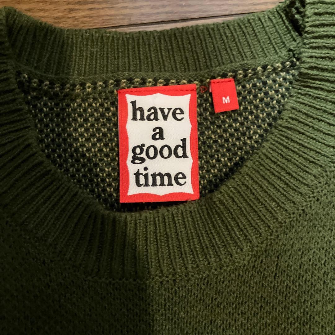 have a goodtime ニット　Mサイズ　グリーン