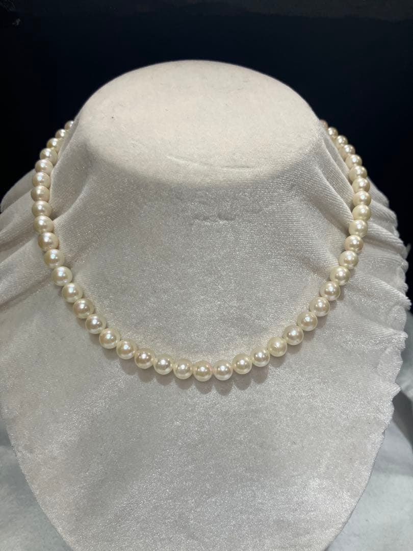 伊勢志摩英虞湾産あこや真珠　7-7.5mm パールネックレス