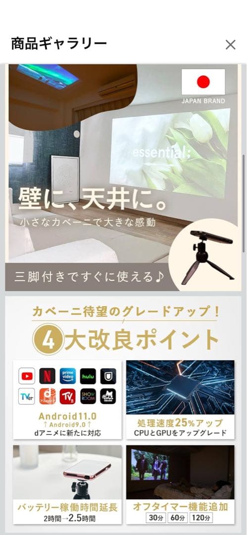 プロジェクター KABENI