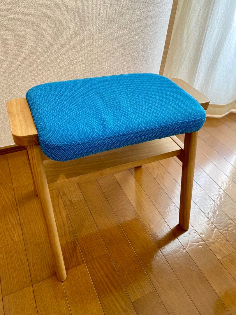 【無印良品】残反をつかったスタッキングスツール　ブルー