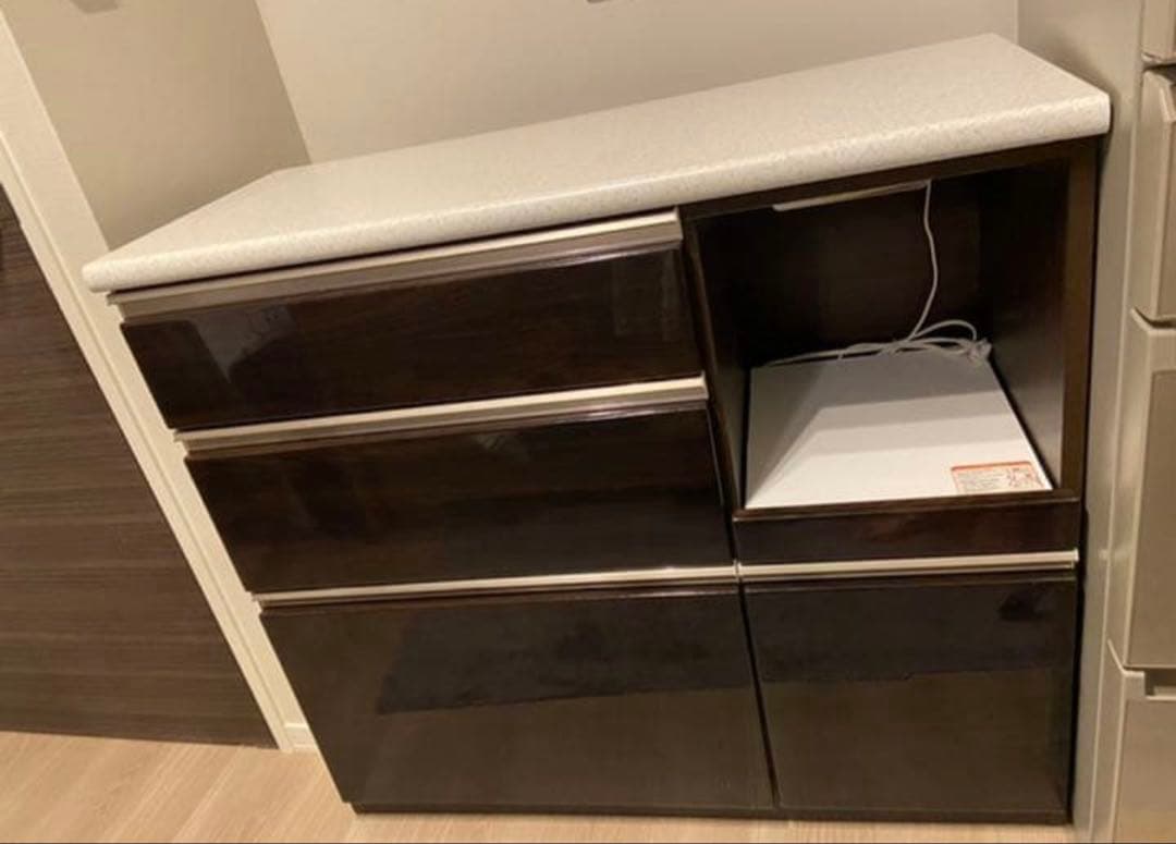 【あ】ニトリキッチンカウンター（アルミナ）幅100cm