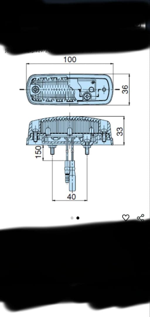 LED3連車高灯　イエロー