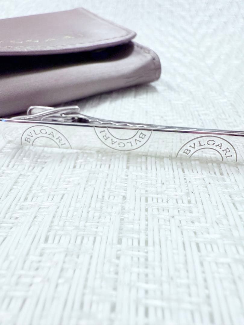 ブルガリ 925 BVLGARI ロゴ ネクタイピン　タイピン 研磨洗浄済み