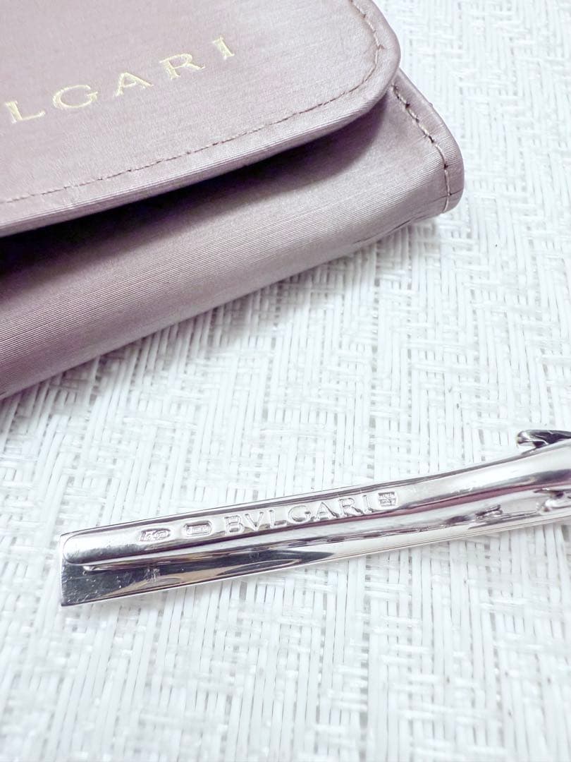 ブルガリ 925 BVLGARI ロゴ ネクタイピン　タイピン 研磨洗浄済み