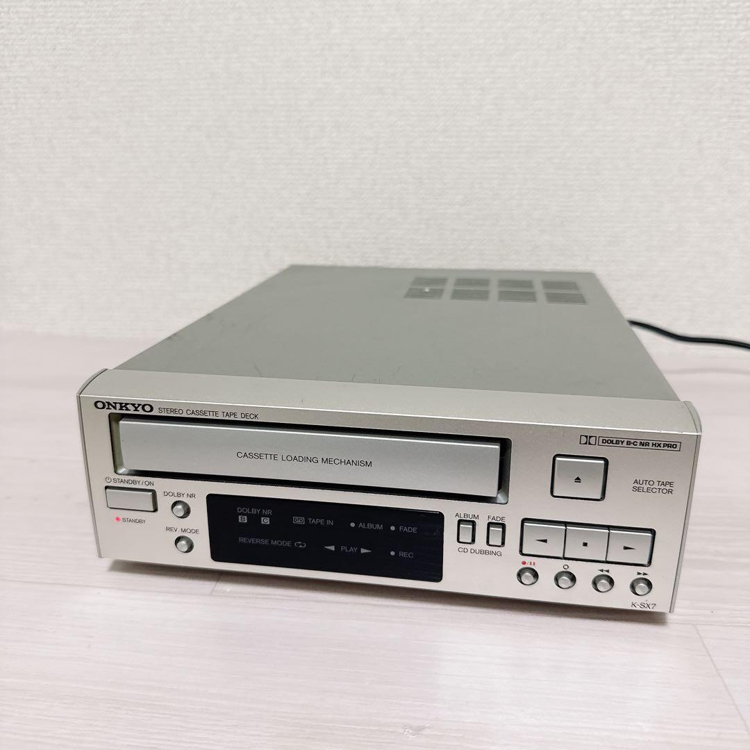 2374【日本製】ONKYO K-SX7 オートリバースカセットデッキプレーヤー
