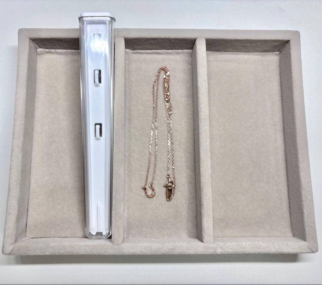 ete K10PG ホースシュー ダイヤモンドネックレス ピンクゴールド