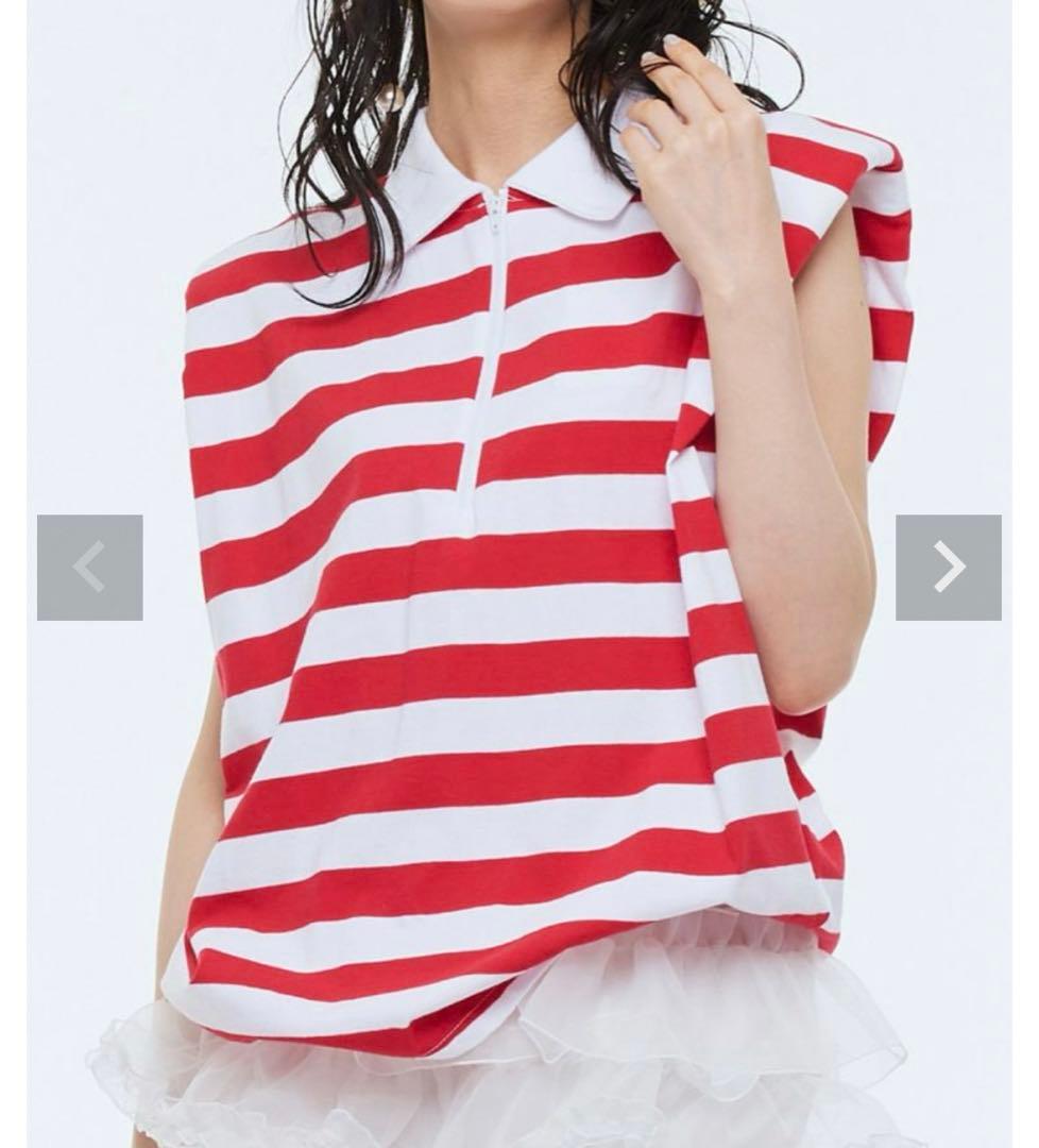 Narcissus ナルシス ボーダージップノースリ